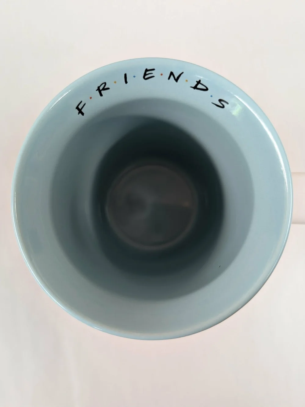 FRIENDS Ceramic Mug - White Exterior with Tan Handle